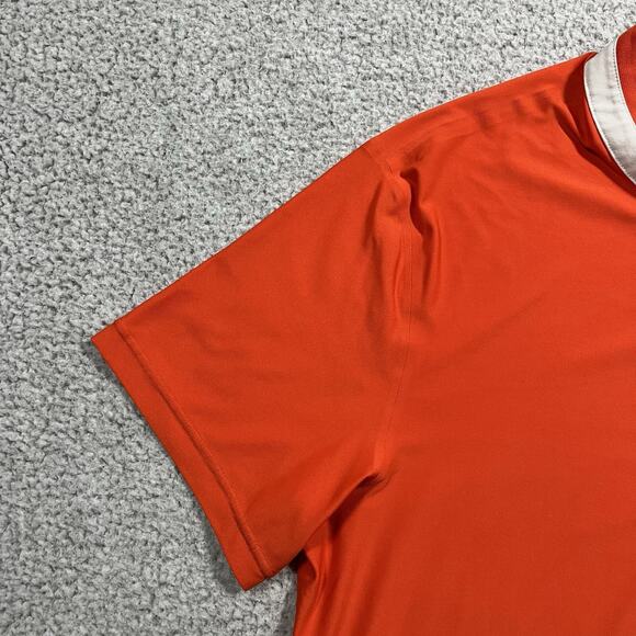 Nike Roger Federer Polo Shirt Mens L Orange Henley Tennis RF 2010 Indian Wells - Picture 8 of 15